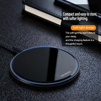 Round Wireless Charger Stand, 15W Fast Charging Dock Phone Charger, Adaptive LED Wireless Charging Station for iPhone17 16 15 14 13 12 11 9 8 XR, Samsung S25 S23 S22 S21 S10 S9, for Airpods 3/2/Pro - Buy online at  Vibe In Cart.