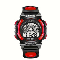 Digital Battery-Powered Watch with Mixed Color Display