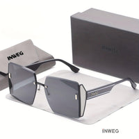 INWEG Trendy Oversized Glasses, Shades for Women, Large Frame Glasses with UV400 Protection for Driving, Beach Activities, And Everyday Fashion, Retro Square Glasses for Women, Trendy Large Frame Glasses - Buy online at  Vibe In Cart.