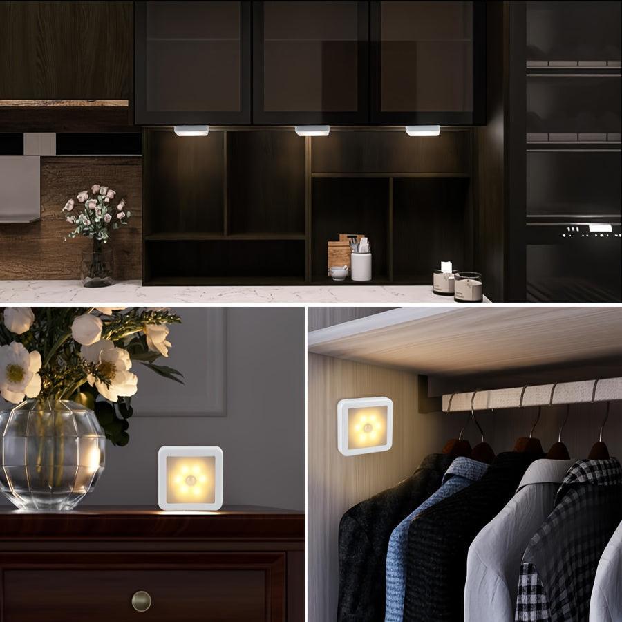 LED Night Light, Human Motion Sensor Light, Light Source Sensor Night Light, Soft Light, USB Light Fixture, Magnetic Mounting, Warm Light And White Light, Polished Surface, Suitable for Living Room, Bedroom, Cabinet, Wardrobe - Buy online at  Vibe In Cart.