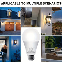 Kasotile Motion Sensor Light Bulbs, Dusk to Dawn LED Light Bulbs Outdoor 9W 6000K Daylight, A19 E26 Base Auto On/Off for Indoor Outdoor Basements, Porch, Courtyards, Garage Pack of 1, Motion Sensor Light Indoor, Motion Sensor - Buy online at  Vibe In Cart.