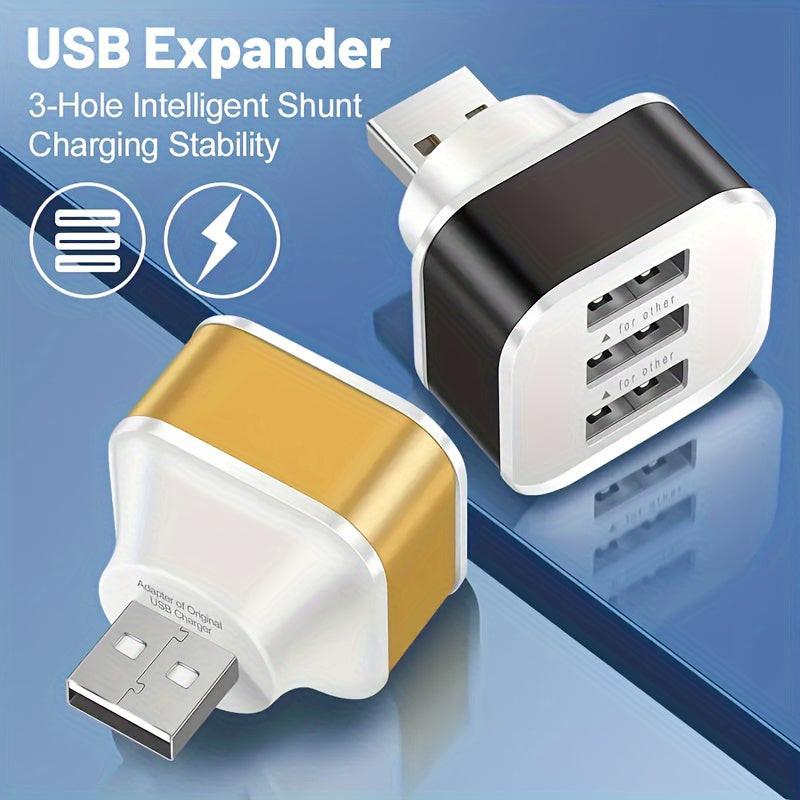 3-Port USB 2.0 Hub Splitter Adapter | Multi-Color Compact Charger Extender for Computers | Durable Plastic with Metallic Finish | Space-Saving Design | Ideal for Home & Office Use, USB Expansion Hub | Stylish Gadget Accessory - Buy online at  Vibe In Cart.