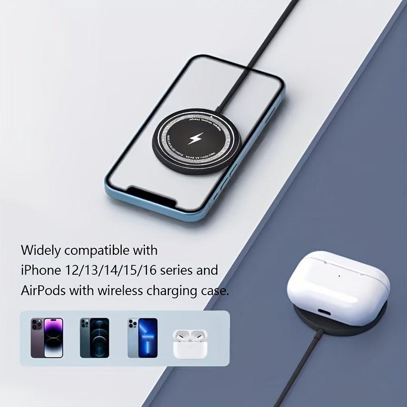 A Fast-charging Magnetic Wireless Charger 15W Charging Pad, Compatible with iPhone 16/15/14/13/12/11, Pro Max/Mini, 5W Samsung S24/S23/S23 Ultra/S22/S22+/S22 U, with Dual Input USB-C/A Ports, Compatible, with Smart Overcharge - Buy online at  Vibe In Cart.