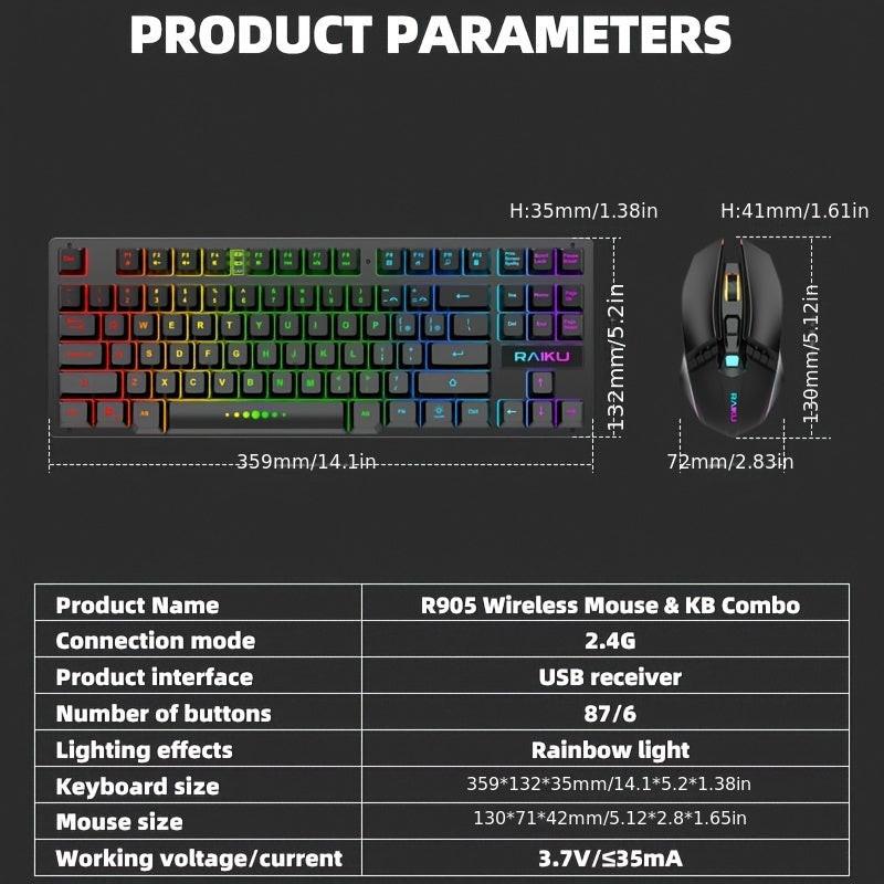 Unleash Wireless Freedom: 10m 2.4G Stable Connection for Ultimate Flexibility.Double The Power: 2000mAh Keyboard & 500mAh Mouse with Fast Type-C Charging.Dynamic RGB Immersion: Breathing Modes & Stunning Rainbow Effects.Compa - Buy online at  Vibe In Cart.