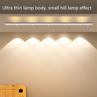 3 Color Dimmable Easy to Install USB Rechargeable Motion Sensor LED Strip Light - Wireless Plastic Lamp with Sunset Pattern for Kitchen, Wardrobe, Cabinet, Bedroom - Ceiling Mount, Lithium Battery Powered - Buy online at  Vibe In Cart.