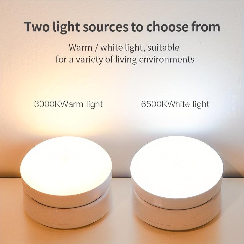 1pc Motion Sensor Night Light, 360° Rotating LED Night Light Cabinet Light Portable Rechargeable Night Lamp Indoor Use in Bedroom Hallway Kitchen Closet Wardrobe Cupboard - Buy online at  Vibe In Cart.