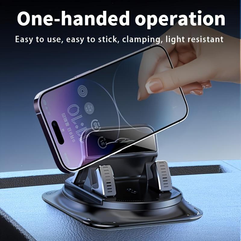 360° Rotatable Car Phone Holder, ABS Material with Silicone Non-Slip Pad, Suitable for Dashboard, Ideal for Cars, Office and Home Use - Buy online at  Vibe In Cart.