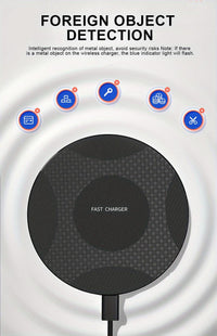 Upgraded Fast Wireless Charger, Compatible with iPhone 17/16/15/14/13/12/11/8 Series, S25/S24/S23/S22/S21/S20/S10/S9/S8/S7/S6 Series, 20/10/9/8/5 Series, Slim Design for Bedside & Office Desk - Buy online at  Vibe In Cart.