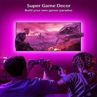 [USB TV lighting strip] Purple LED Strip 1pc USB-Powered 60 Lights | Non-Waterproof | TV Background & Indoor Decoration | Cuttable for Projects - Buy online at  Vibe In Cart.