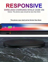 Upgraded Fast Wireless Charger, Compatible with iPhone 17/16/15/14/13/12/11/8 Series, S25/S24/S23/S22/S21/S20/S10/S9/S8/S7/S6 Series, 20/10/9/8/5 Series, Slim Design for Bedside & Office Desk - Buy online at  Vibe In Cart.