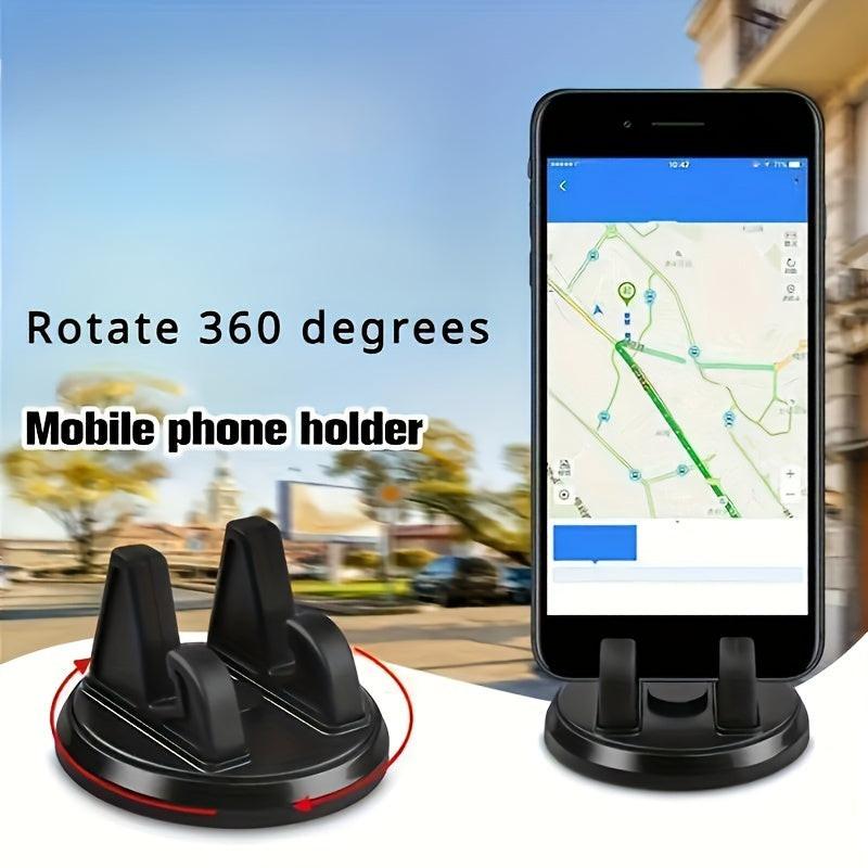 [Rotatable Car Phone Holder] 360-Degree Rotatable Universal ABS Dashboard Holder | Non-Slip Adjustable Car Phone Mount, GPS Navigation Accessory - Suitable for Car Electronics - Buy online at  Vibe In Cart.