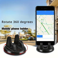 [Rotatable Car Phone Holder] 360-Degree Rotatable Universal ABS Dashboard Holder | Non-Slip Adjustable Car Phone Mount, GPS Navigation Accessory - Suitable for Car Electronics - Buy online at  Vibe In Cart.