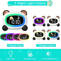 [Sleep Trainer Clock] Sleep Trainer Clock | Wake & 7 Sounds - Bedtime Training Alarm, Night, Volume, 12/24, Voice Sensing (ABS Bedtime Aid) - Buy online at  Vibe In Cart.