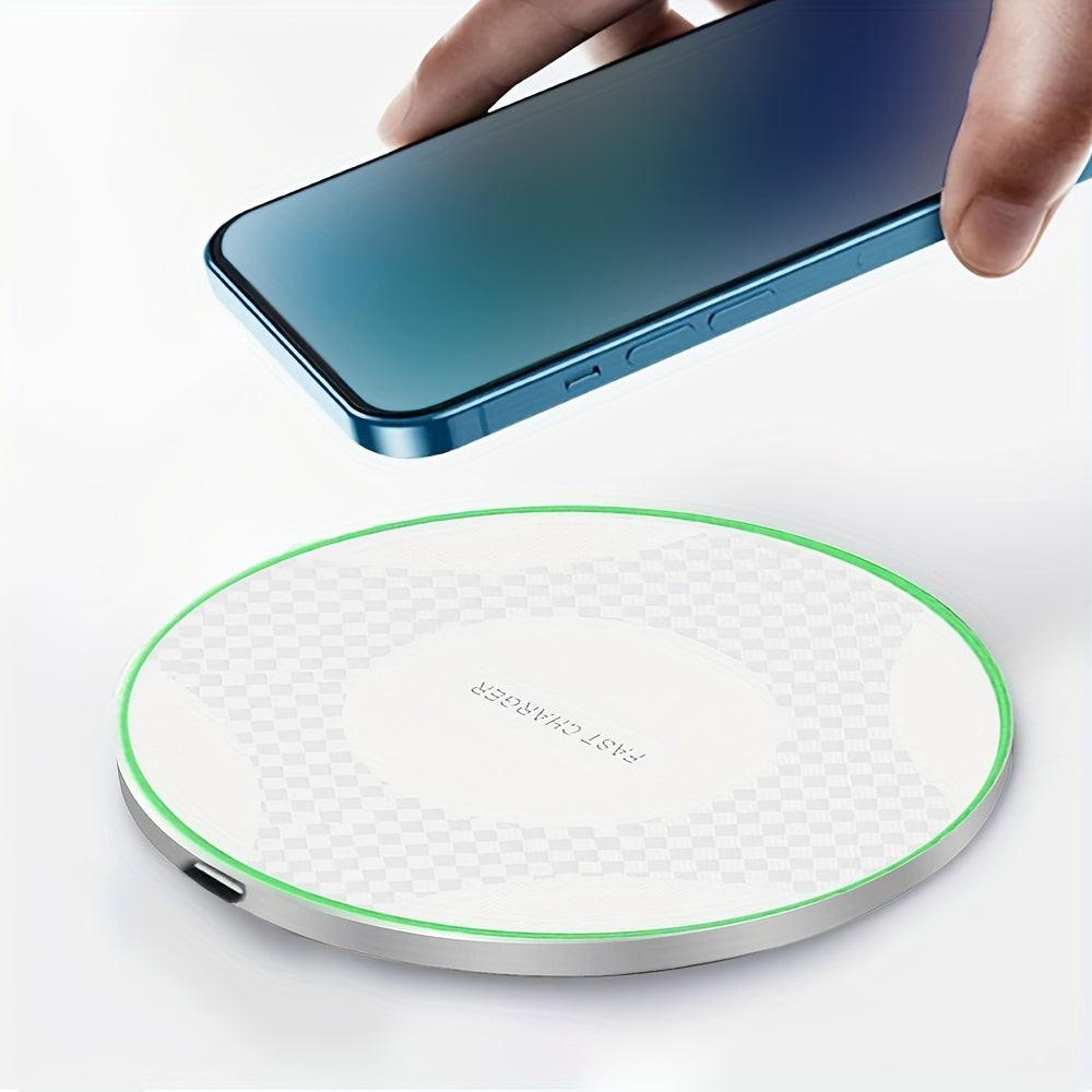 Round Wireless Charger Stand, 15W Fast Charging Dock Phone Charger, Adaptive LED Wireless Charging Station for iPhone17 16 15 14 13 12 11 9 8 XR, Samsung S25 S23 S22 S21 S10 S9, for Airpods 3/2/Pro - Buy online at  Vibe In Cart.