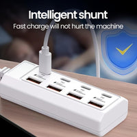[25W 8-Port USB Charger] 25W 8-Port USB Wall Charger | Fast Charging Station with Smart Management - 4 USB-A + 4 PD Ports - Compatible for Smartphones, Tablets, Laptops, Power Banks & PD Devices - 2023 Upgraded Multi-Device C - Buy online at  Vibe In Cart.
