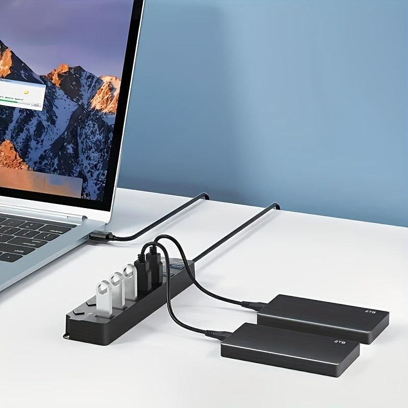 [Usb Adapter Hub] 1pc 7 Ports/ 4 Ports LED USB Adapter Hub Power On/ Off Switch For PC Laptop Computer - Buy online at  Vibe In Cart.