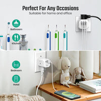 7 In 1 Multi Plug Outlet Extender With 3 USB Ports (1 USB-C) & 4 AC Outlets, 15A/1875W For Home, Office, Dorm & Travel - Ideal For Charging Multiple Devices - Buy online at  Vibe In Cart.