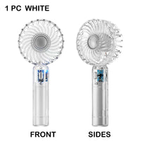 [USB Rechargeable] USB Rechargeable Mini Fan | 3-Speed Adjustable | Portable Handheld Fan | Indoor/Outdoor Travel | For Men & Women | Black | White - Buy online at  Vibe In Cart.