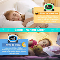 [Sleep Trainer Clock] Sleep Trainer Clock | Wake & 7 Sounds - Bedtime Training Alarm, Night, Volume, 12/24, Voice Sensing (ABS Bedtime Aid) - Buy online at  Vibe In Cart.