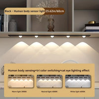 Human Body Sensing Light, Motion Sensor Light, Strip Light, Night Light, USB Rechargeable, Dimmable, Three-Color LED Light, Magnetic, Wireless, Suitable for Kitchen, Wardrobe, Cabinet, Shoe Cabinet, Bedroom, And Cat Eye Small - Buy online at  Vibe In Cart.