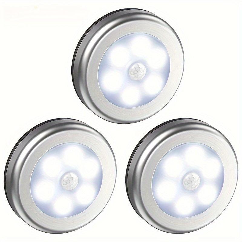 Motion Sensor Puck Lights Available in Sets of 3, 6, 9, Or 12, These Battery-Operated LED Night Lights Are Perfect for Illuminating Stairs, Closets, And Under Cabinets. They Can Be Easily Stuck Anywhere in Your Home, Kitchen, - Buy online at  Vibe In Cart.