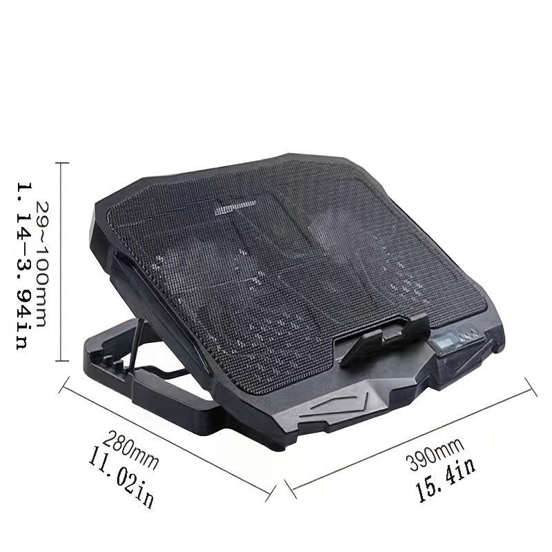 [Portable Laptop Cooling] 4 Fans Portable Laptop Cooling Stand | Dual USB Ports, Adjustable Speed Control, 5V USB-Powered Notebook Holder for Office or Home Use, Fast Heat Dissipation, Laptop Cooling Pad - Buy online at  Vibe In Cart.