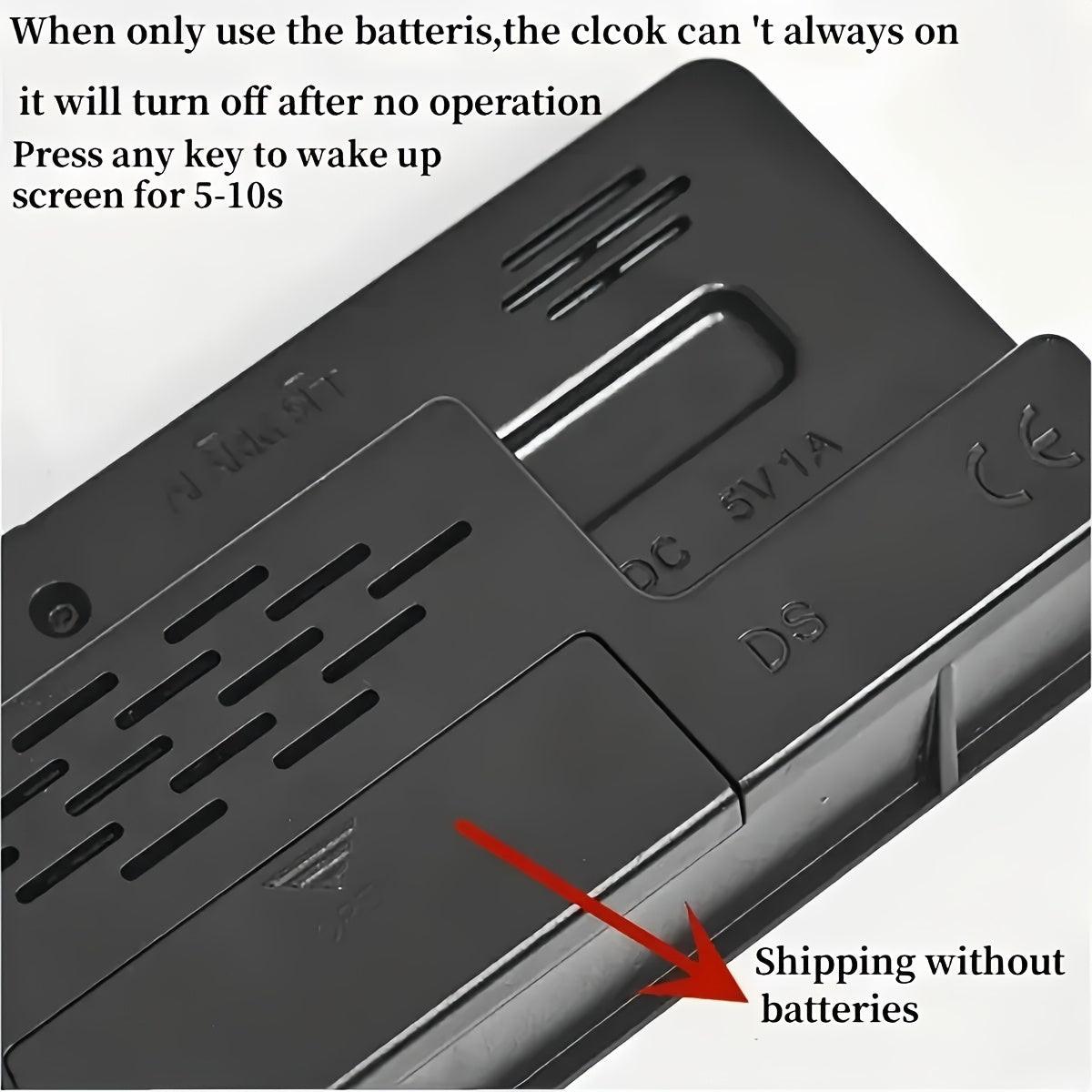 [Dual Alarm Clock] 1PCS Fashionable Large Digital Dual Alarm Clock with Mirror, Weekday Display, Snooze Function, Minimalist Design, USB-Powered Desk Clock for Living Room, Bedroom, Study, Office, Home Decor Art Piece - Buy online at  Vibe In Cart.