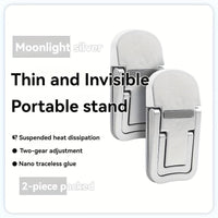 Adjustable Laptop Stand with Heat Sink Cooling System & Base - Portable Height Desk Elevator, Invisible Storage Compatible for Office, Bedside, Travel - Space-Saving Computer Stand for warming issues & Posture - Buy online at  Vibe In Cart.