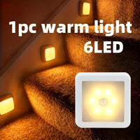 Smart Motion Sensor 6-LED Floor/Ceiling/Wall Light - Wireless, Auto On/Off, Energy Saving, Plug and Play Installation, Modern Square Design for Hallway, Stairs, Living Room, Bedroom (Batteries Not Included) - Ideal for Home, - Buy online at  Vibe In Cart.