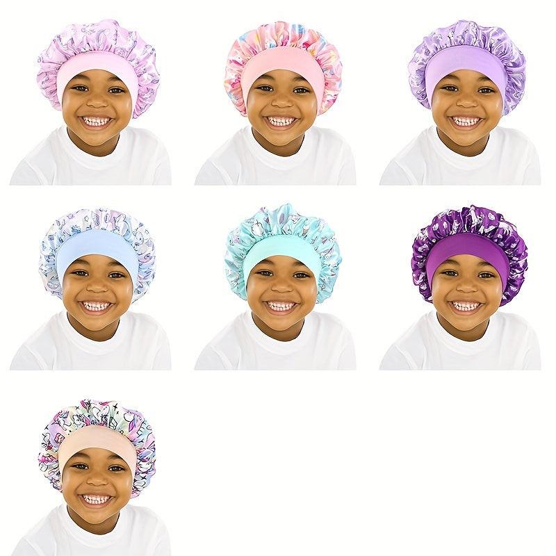 Unicorn Cartoon Printed Children's Satin Sleep Cap Baby Hair Care Cap - Buy online at  Vibe In Cart.