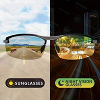 2pcs, Outdoor Driving Glasses (1 Pair Of Daytime Vision+1 Pair Of Nighttime Vision), Enhance Visibility, Anti Glare, Half Frame Design, Comfortable And Safe for Night Driving And Racing Enthusiasts - Buy online at  Vibe In Cart.