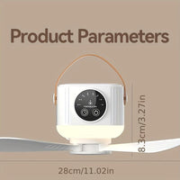 Portable Camping Fan with Light, Free Hook & Optional Tripod | Quiet USB Rechargeable Fan with Remote, Adjustable Speed & Brightness | Long Life, Outdoor Tent Fan for Bedroom, Dorm, Travel - Buy online at  Vibe In Cart.