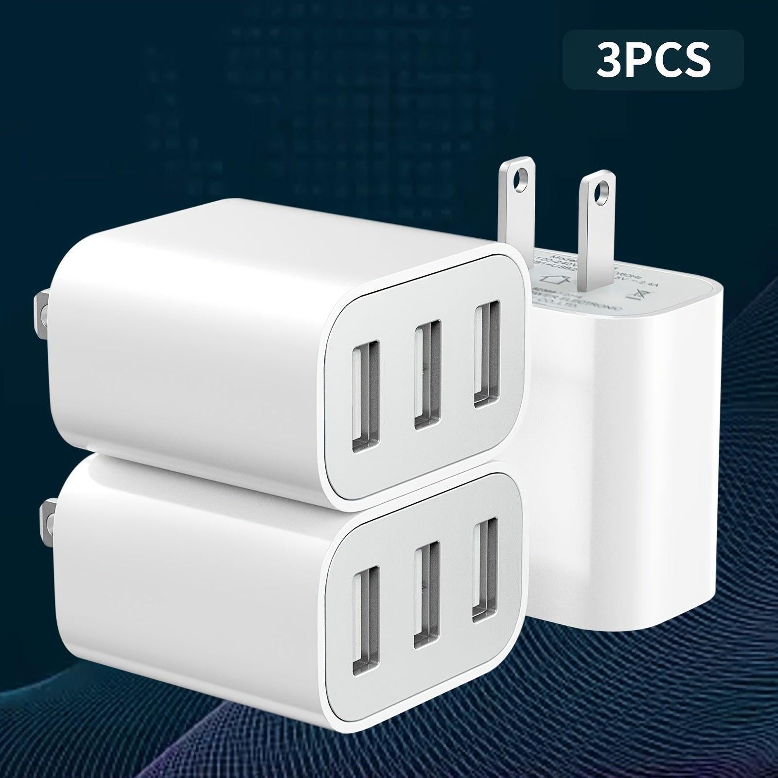 [3PCS Fast USB Charger] 3PCS Fast Charging USB Wall Charger Adapter Plug Cube | Quick Charge for iPhone 14 13 12 11 Pro Max 10 SE X XS 8 Plus | Power Block Charging Box Brick - Buy online at  Vibe In Cart.