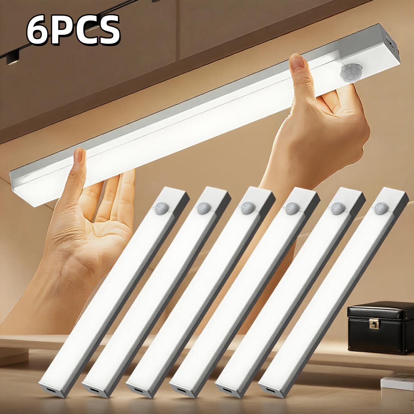 6 Motion Sensor Lights, Size 3.94 Inches/7.87 Inches/11.81 Inches, Intelligent Motion Sensor Cabinet Lights, LED Indoor Lighting with USB Rechargeable Magnetic Night Lights, Detachable Cabinet Lights, Suitable for Offices, Be - Buy online at  Vibe In Cart.