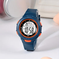 Kids Fashionable Sports Watch | 30m Water Resistance, Glow-in-the-Dark, Digital Display, Rubber Strap, Plastic Case, Button Battery, White Dial - Ideal for Boys and Girls, Perfect for School Supplies - Buy online at  Vibe In Cart.
