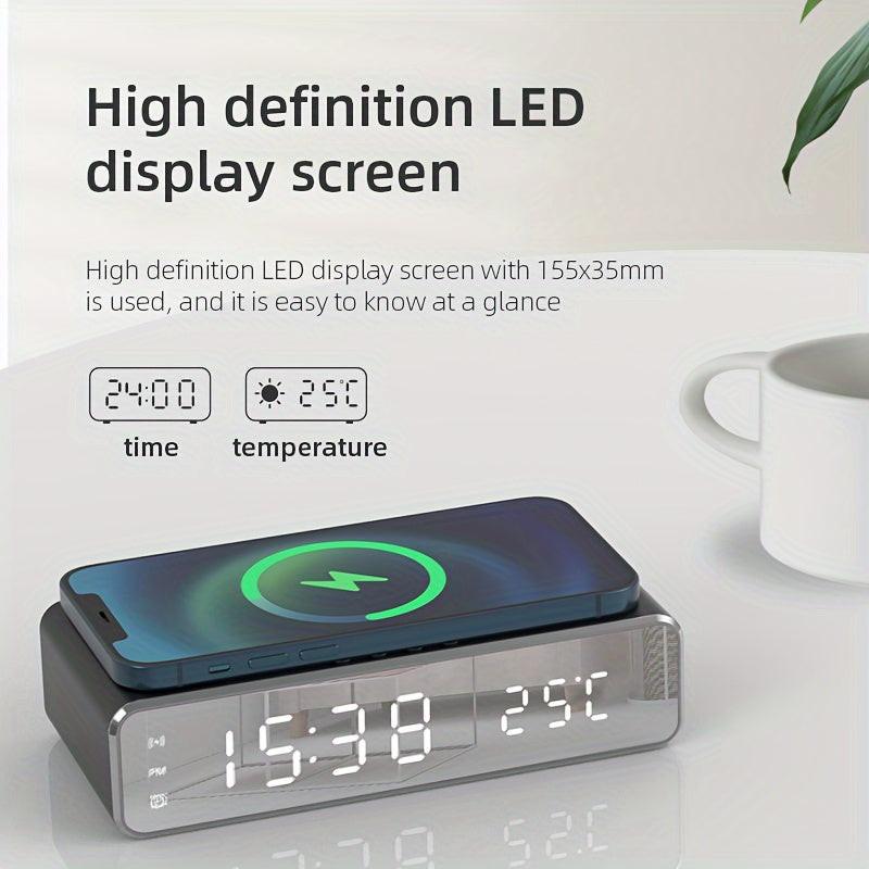 Wireless Charger with LED Alarm Clock and Thermometer Three-in-One Stylish Control Design Suitable for Home or Office Use - Buy online at  Vibe In Cart.