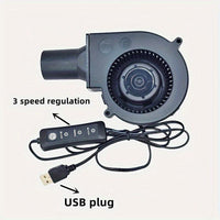 High-Power Portable USB Fan with Duct - 3-Speed Adjustable Cooling, Large Airflow for Desktop Use - Buy online at  Vibe In Cart.