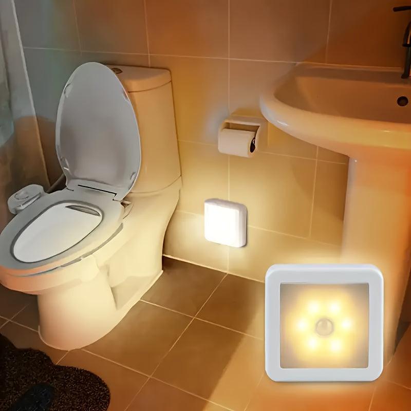 Smart Motion Sensor 6-LED Floor/Ceiling/Wall Light - Wireless, Auto On/Off, Energy Saving, Plug and Play Installation, Modern Square Design for Hallway, Stairs, Living Room, Bedroom (Batteries Not Included) - Ideal for Home, - Buy online at  Vibe In Cart.