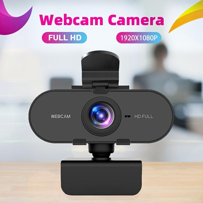 [HD Webcam with Privacy Cover] 1080P Full HD Webcam with Auto-Focus & Privacy Cover | USB Plug-And-Play, Built-In Microphone, for Gaming, Video Conferencing, Laptop & Desktop - Buy online at  Vibe In Cart.
