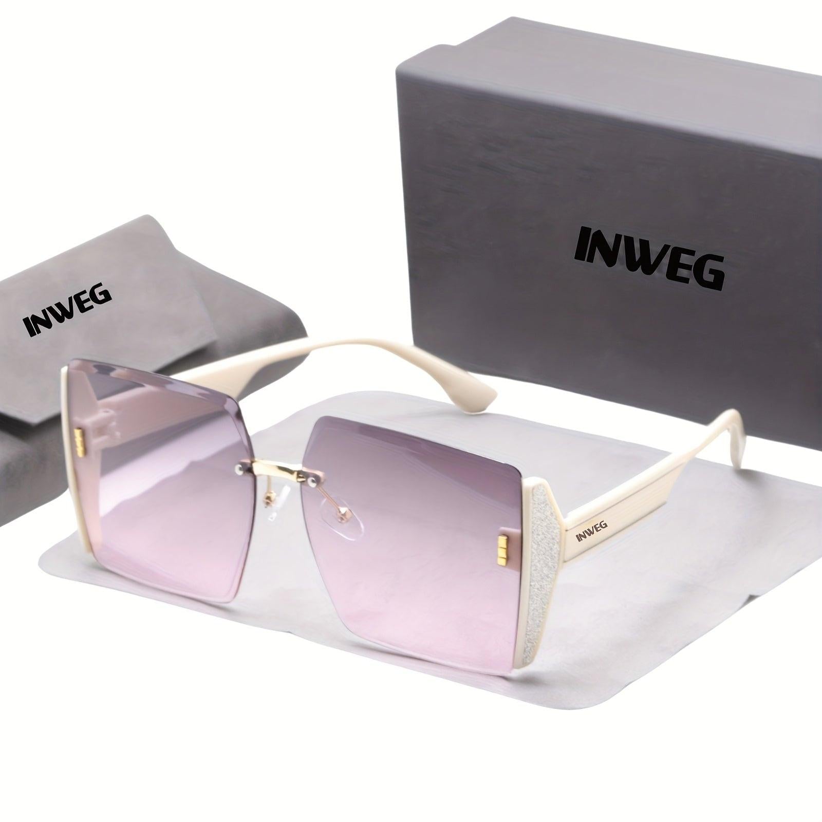 INWEG Trendy Oversized Glasses, Shades for Women, Large Frame Glasses with UV400 Protection for Driving, Beach Activities, And Everyday Fashion, Retro Square Glasses for Women, Trendy Large Frame Glasses - Buy online at  Vibe In Cart.
