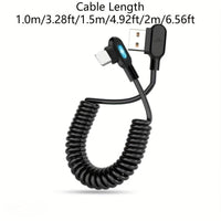 [120W Fast Car Charger] 120W Max Fast Charging Coiled Type-C Car Charger Cable | 90° Elbow Design for Smartphones & Tablets | YXQXYTW - Buy online at  Vibe In Cart.