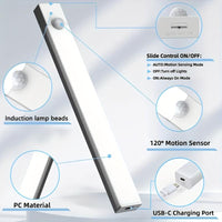 6 Motion Sensor Lights, Size 3.94 Inches/7.87 Inches/11.81 Inches, Intelligent Motion Sensor Cabinet Lights, LED Indoor Lighting with USB Rechargeable Magnetic Night Lights, Detachable Cabinet Lights, Suitable for Offices, Be - Buy online at  Vibe In Cart.