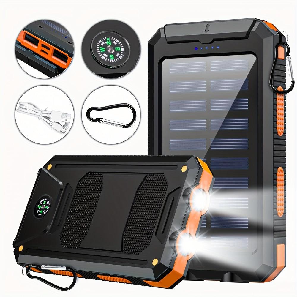 Portable Solar Power Bank 39800 mAh Dual USB Ports