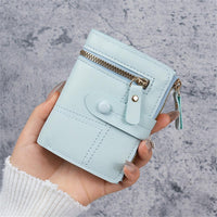New Women'S Short Two-Fold Coin Purse for Storing Bank Cards, Credit Cards, And Multiple Card Slots with a Zipper Wallet. - Buy online at  Vibe In Cart.