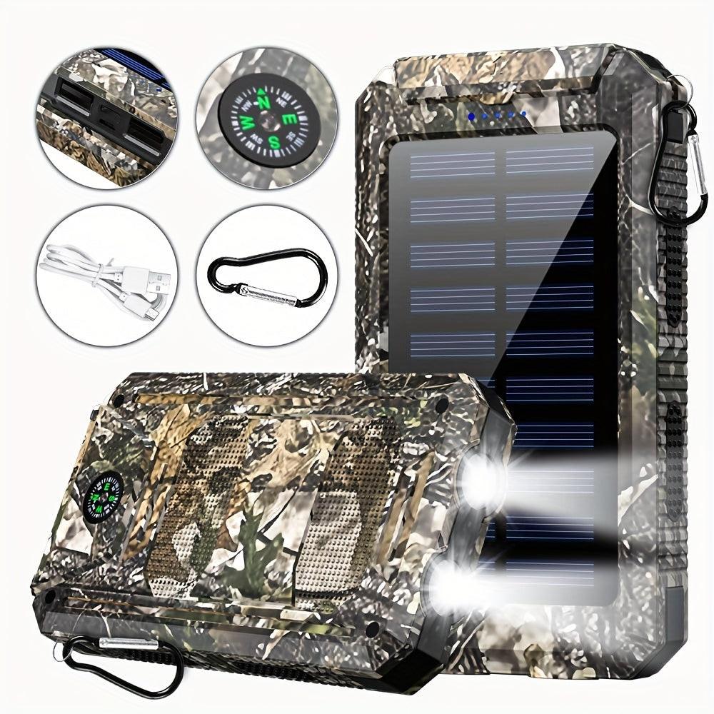 Portable Solar Power Bank 39800 mAh Dual USB Ports