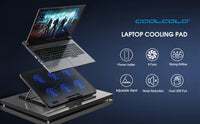 Cooling Pad for Laptops, Featuring 6 Silent LED Fans, Designed for 15.6 to 17-Inch Laptops. This Portable, Ultra-Slim Cooling Stand Is USB Powered And Includes a Switch to Control Fan Speed. - Buy online at  Vibe In Cart.
