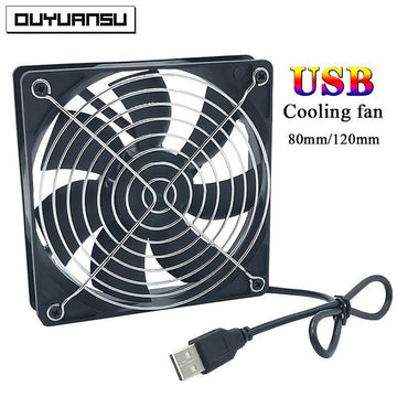 [USB Cooling Case] 12cm 8cm Silent Heatsink USB Case | 5V Computer Ventilation, Router & Set-Top Box Cooling - Buy online at  Vibe In Cart.