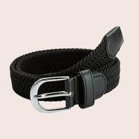 Children's Black Elastic Woven Belt Metal Buckle Belt - Buy online at  Vibe In Cart.