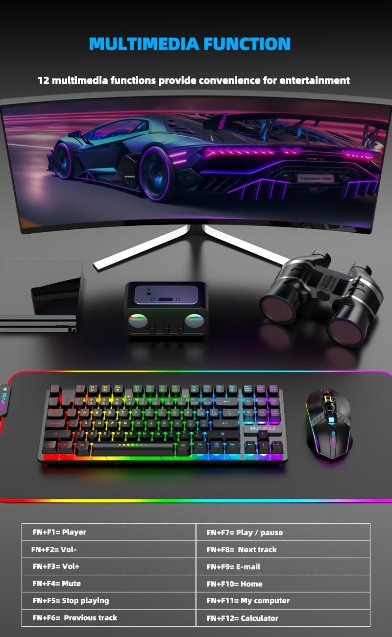 Unleash Wireless Freedom: 10m 2.4G Stable Connection for Ultimate Flexibility.Double The Power: 2000mAh Keyboard & 500mAh Mouse with Fast Type-C Charging.Dynamic RGB Immersion: Breathing Modes & Stunning Rainbow Effects.Compa - Buy online at  Vibe In Cart.