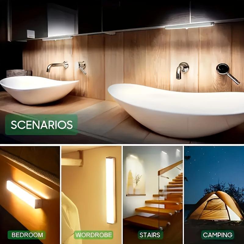 6 Motion Sensor Lights, Size 3.94 Inches/7.87 Inches/11.81 Inches, Intelligent Motion Sensor Cabinet Lights, LED Indoor Lighting with USB Rechargeable Magnetic Night Lights, Detachable Cabinet Lights, Suitable for Offices, Be - Buy online at  Vibe In Cart.